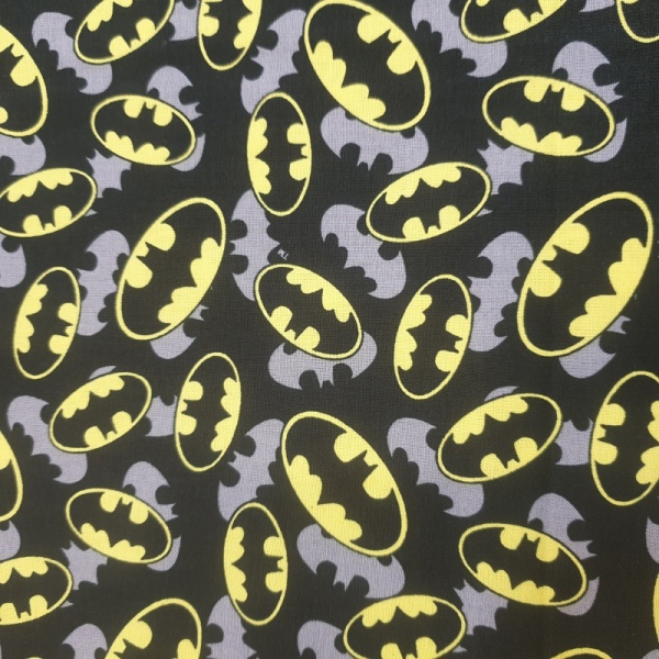 100% Cotton - Batman Logo Overlay