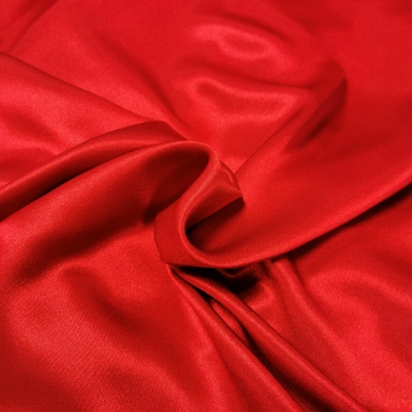 Crepe Backed Satin Red