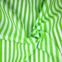 Polycotton Stripes LIME GREEN