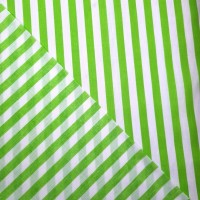 Polycotton Stripes LIME GREEN