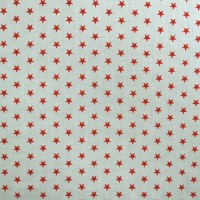 Polycotton 1cm Stars Red