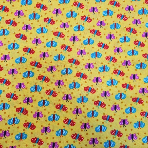 100% Cotton - HAPPY BUTTERFLIES