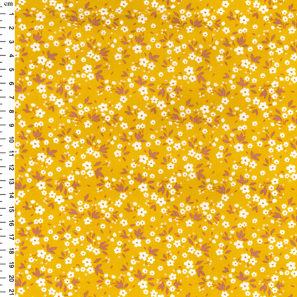 Floral Poplin Design 31 - OCHRE