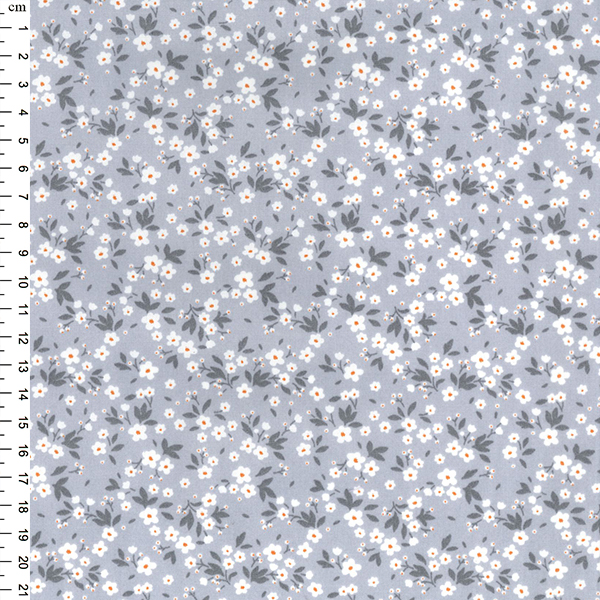 Floral Poplin Design 31 - SILVER