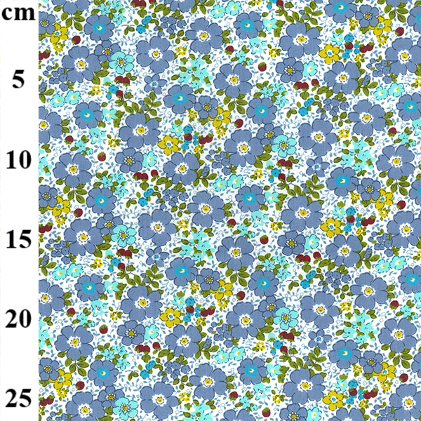 Floral Poplin Design 1 BLUE