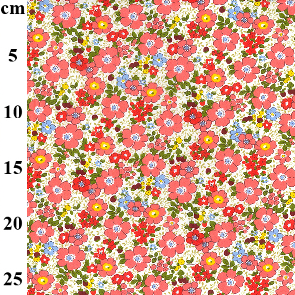 Floral Poplin Design 1 CORAL