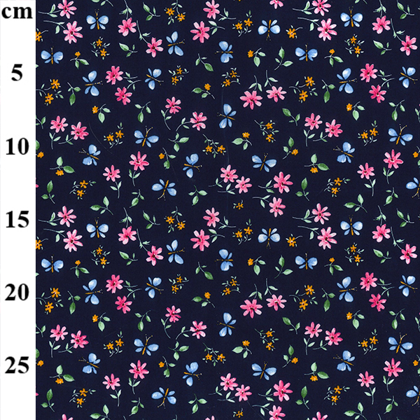 Floral Poplin Design 32 - NAVY