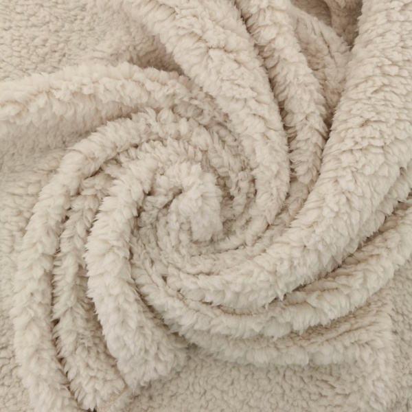 Cream Sherpa Fleece Fabric
