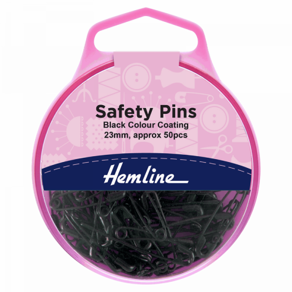 Black Safety Pins (19mm)
