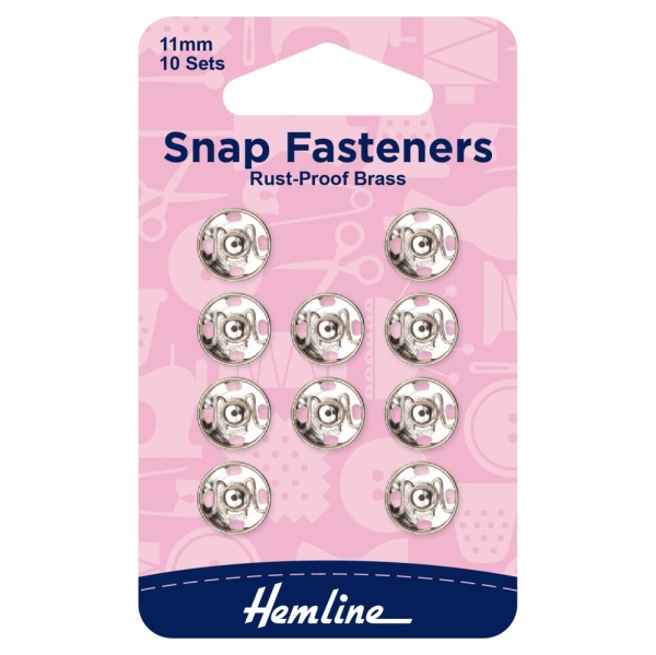 Snap Fasteners: Sew-on: Nickel: 11mm
