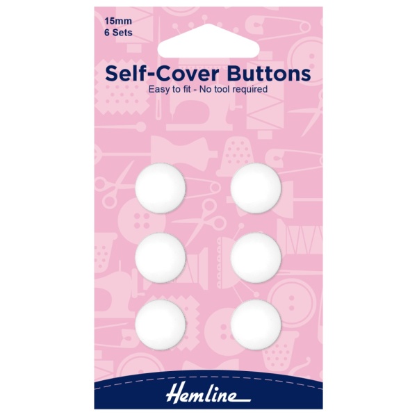 Buttons: Self-Cover: Nylon: 15mm