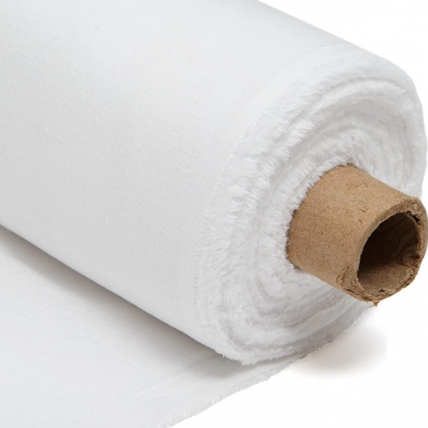 100% COTTON - BY THE ROLL Roll - WHITE