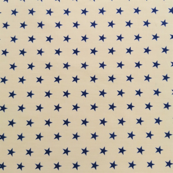 Polycotton 1cm Stars Navy