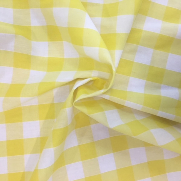 1''  Polycotton Gingham YELLOW