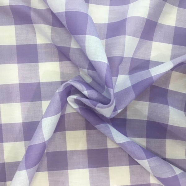 1'' Polycotton Gingham LILAC