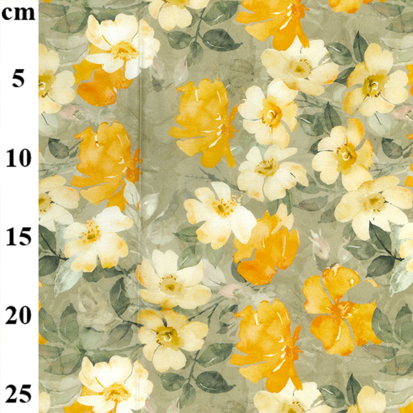 100% Cotton Lawn Design 5 YELLOW FLORAL