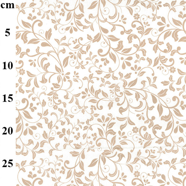 100% Floral Cotton IVORY-BEIGE