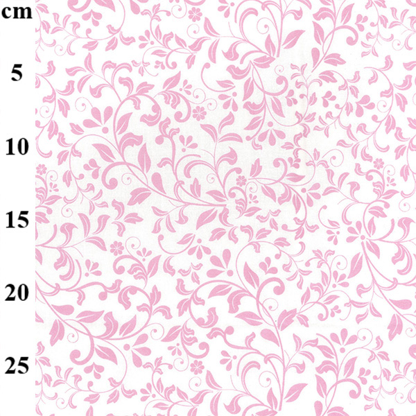 100% Floral Cotton IVORY-PINK