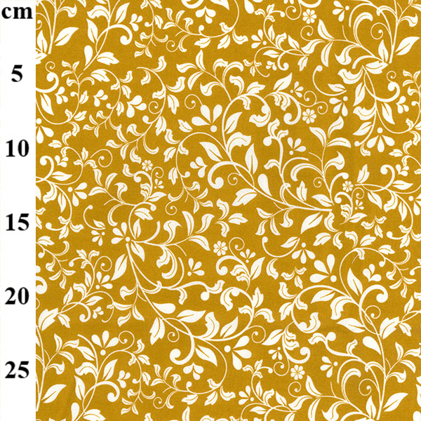 100% Floral Cotton OCHRE