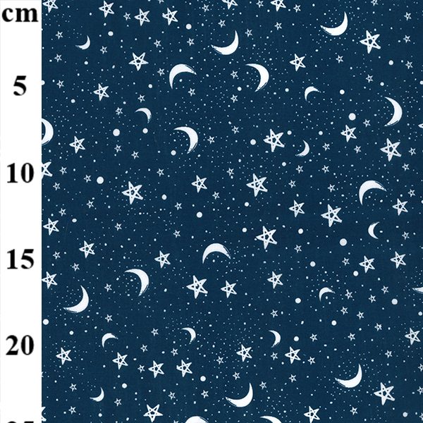 Night Time Polycotton - Navy