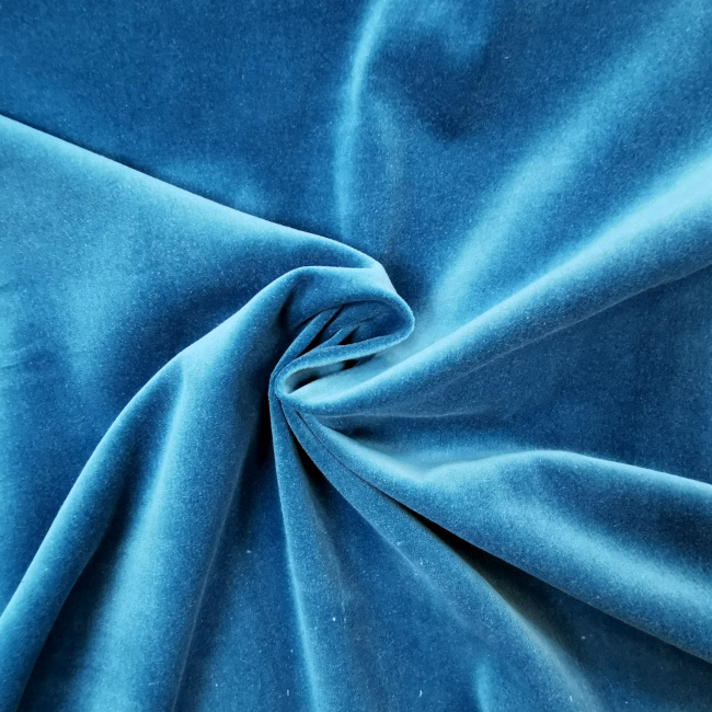 Top Fabric Mozart - A Luxurious Super-Soft Feel and Beautiful Drape Velvet Fabric by The Yard Cobalt Blue