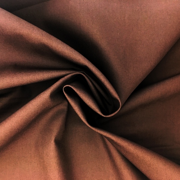 100% Cotton Poplin - BROWN