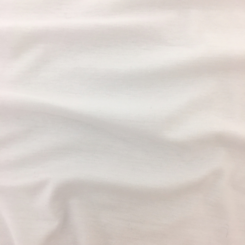 white cotton jersey fabric