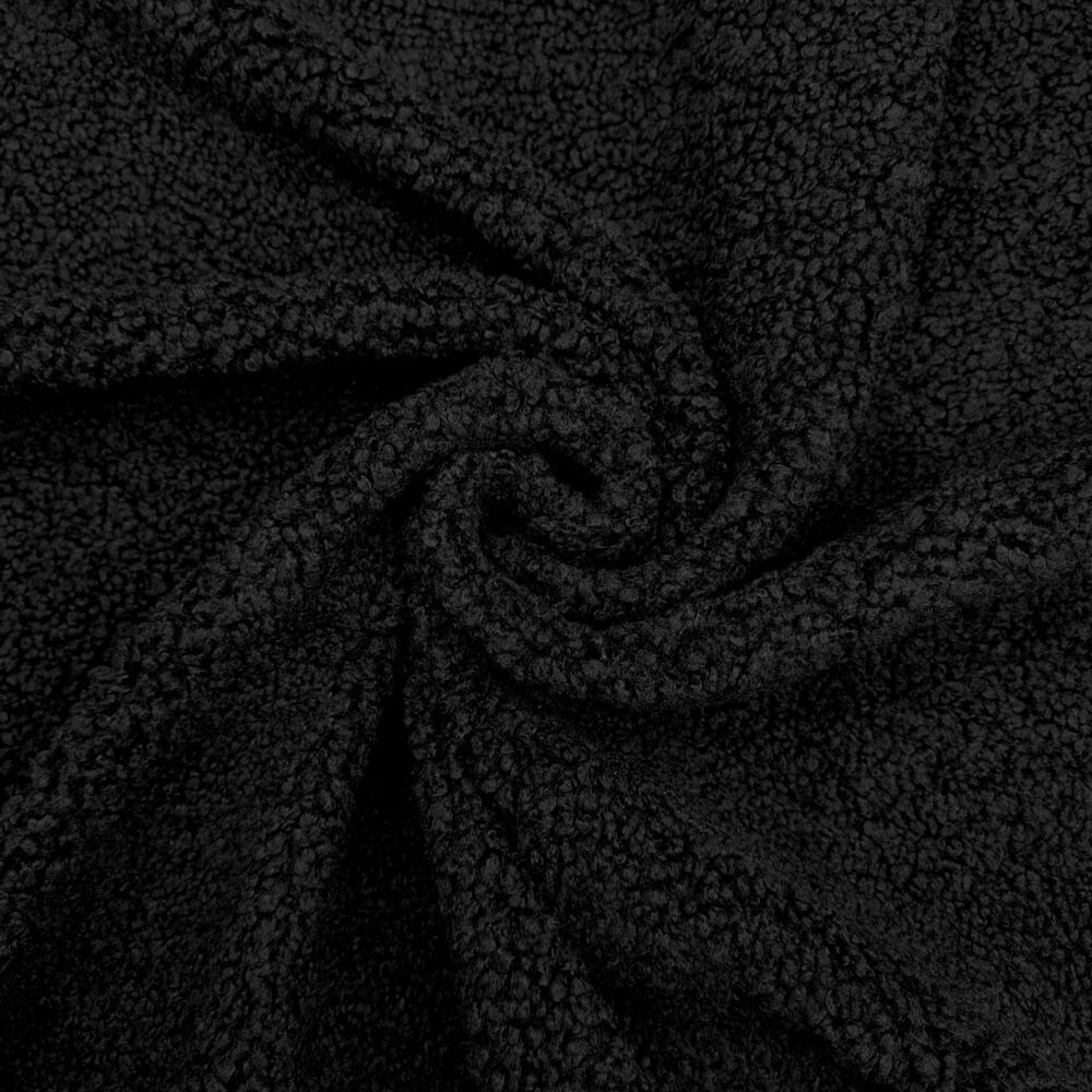 Zuber Sherfa Super Sherpa Fabric Online - Black, Upholstery Sherpa Fabric Online