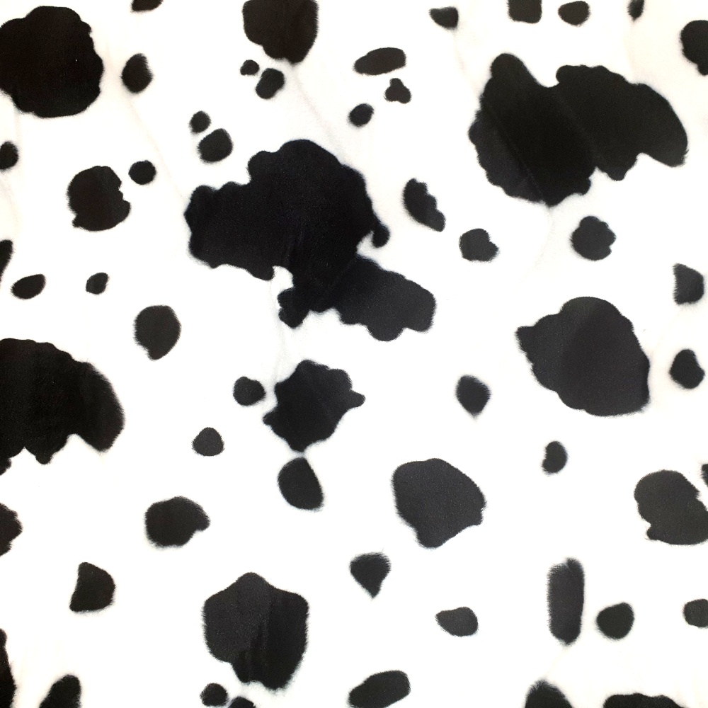 Black Cow Polyester Velboa