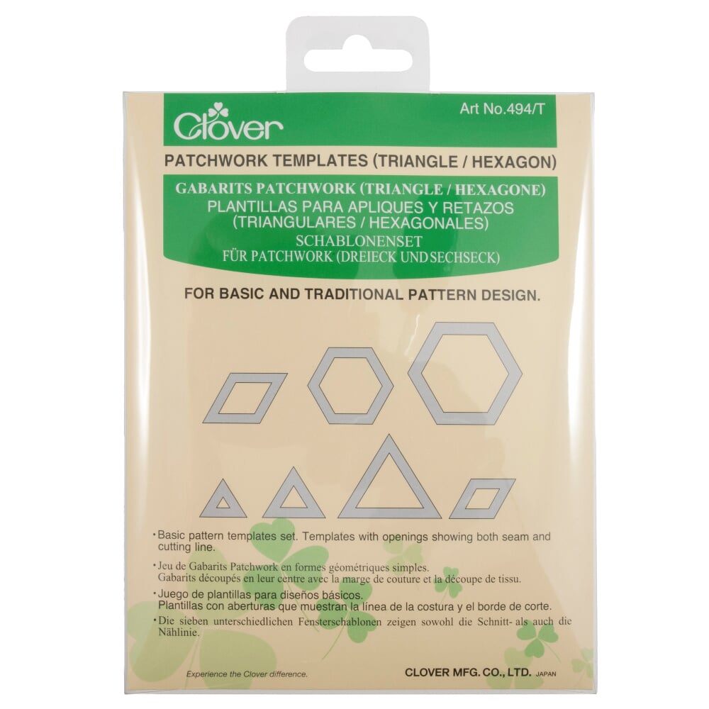 Triangle-hexagon Patchwork Templates