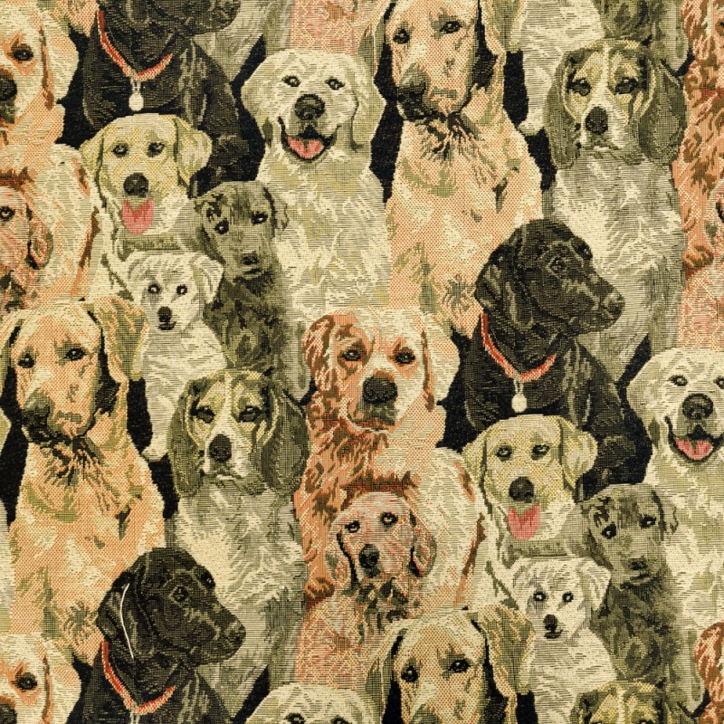 TAPESTRY FABRIC DOGS100 POLYESTER TAPESTRY