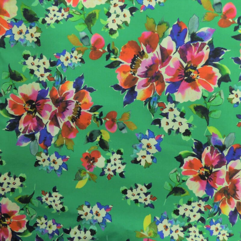cotton lawn dress fabric uk Blue Floral Cotton Lawn Fabric | Blue Meadow