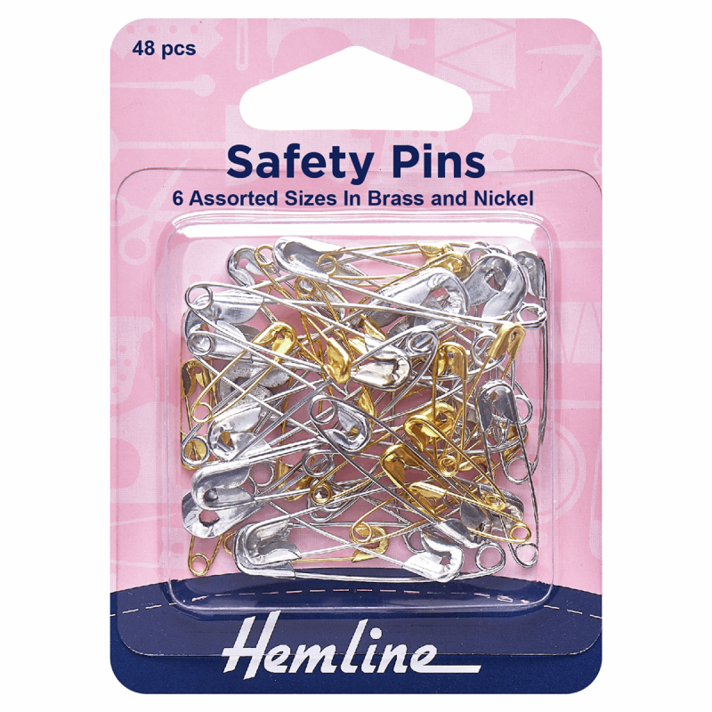 Value Pack Safety Pins BRass and Nickel