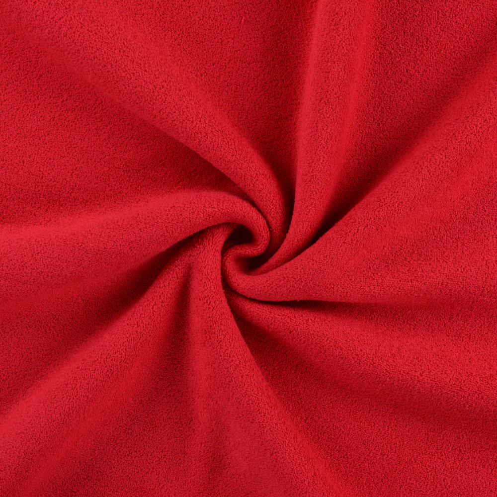 100 Cotton Terry Fleece Fabric RED, Terry Fleece Fabric UK Online
