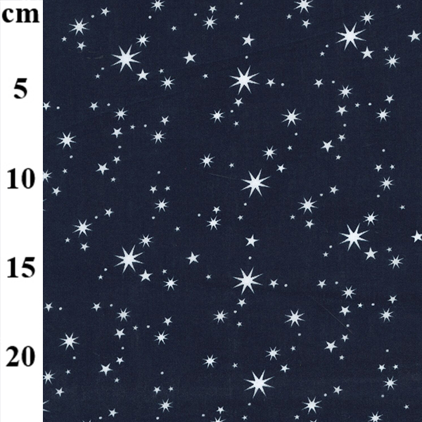 Christmas Polycotton TWINKLE TWINKLE - NAVY