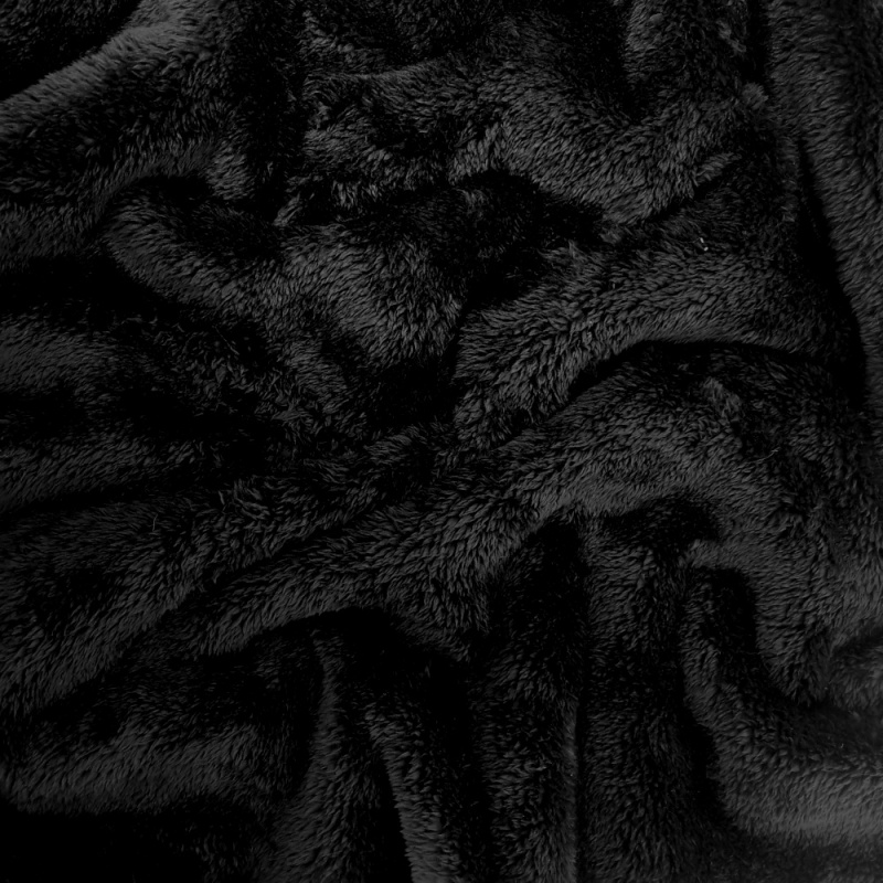 Black Fluffy Fleece Fabric|Online Fabrics