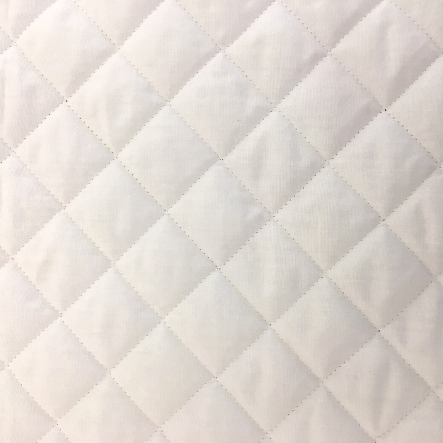 White Quilted Polycotton Fabric UK
