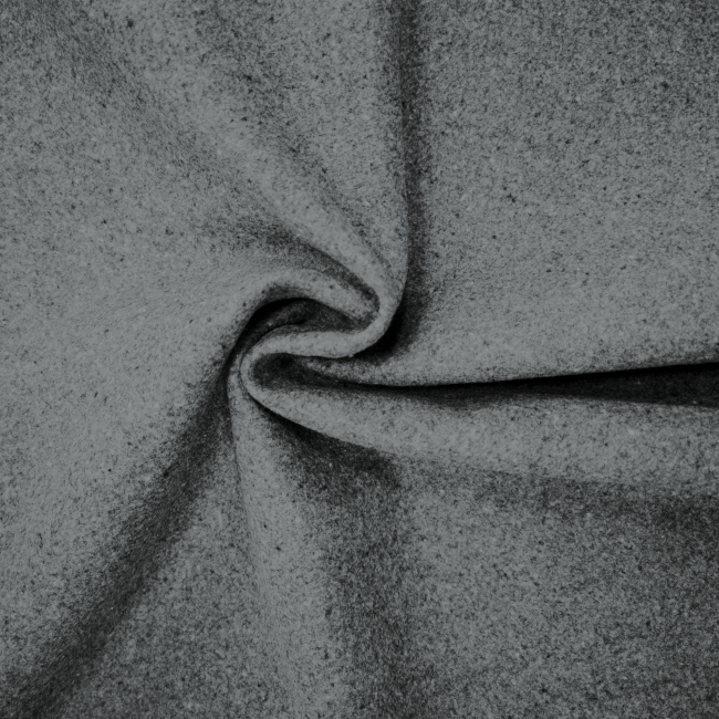 Steel Grey Melton Wool Fabric