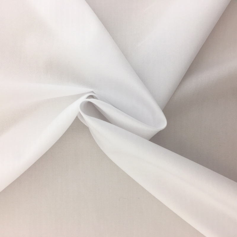 100% Plain Cotton Poplin Fabric- WHITE